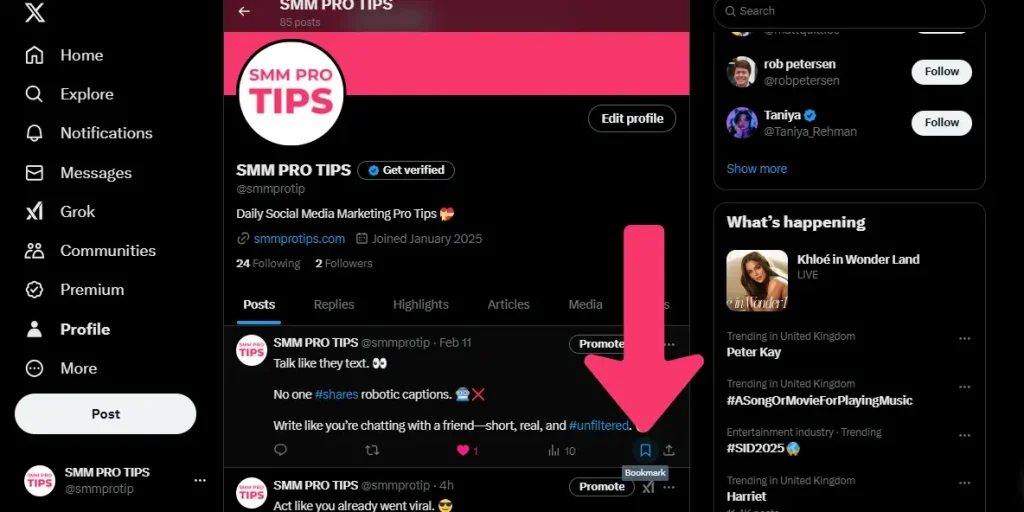 bookmark on twitter Desktop